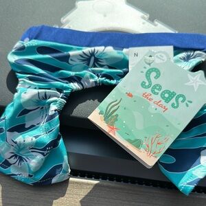 Nautica Blue and Green Dog Swimwear Clothing